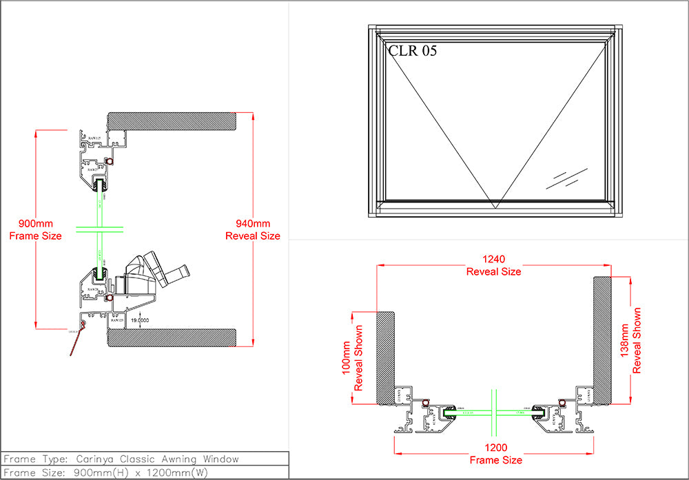 Awning Window H900 x W1200