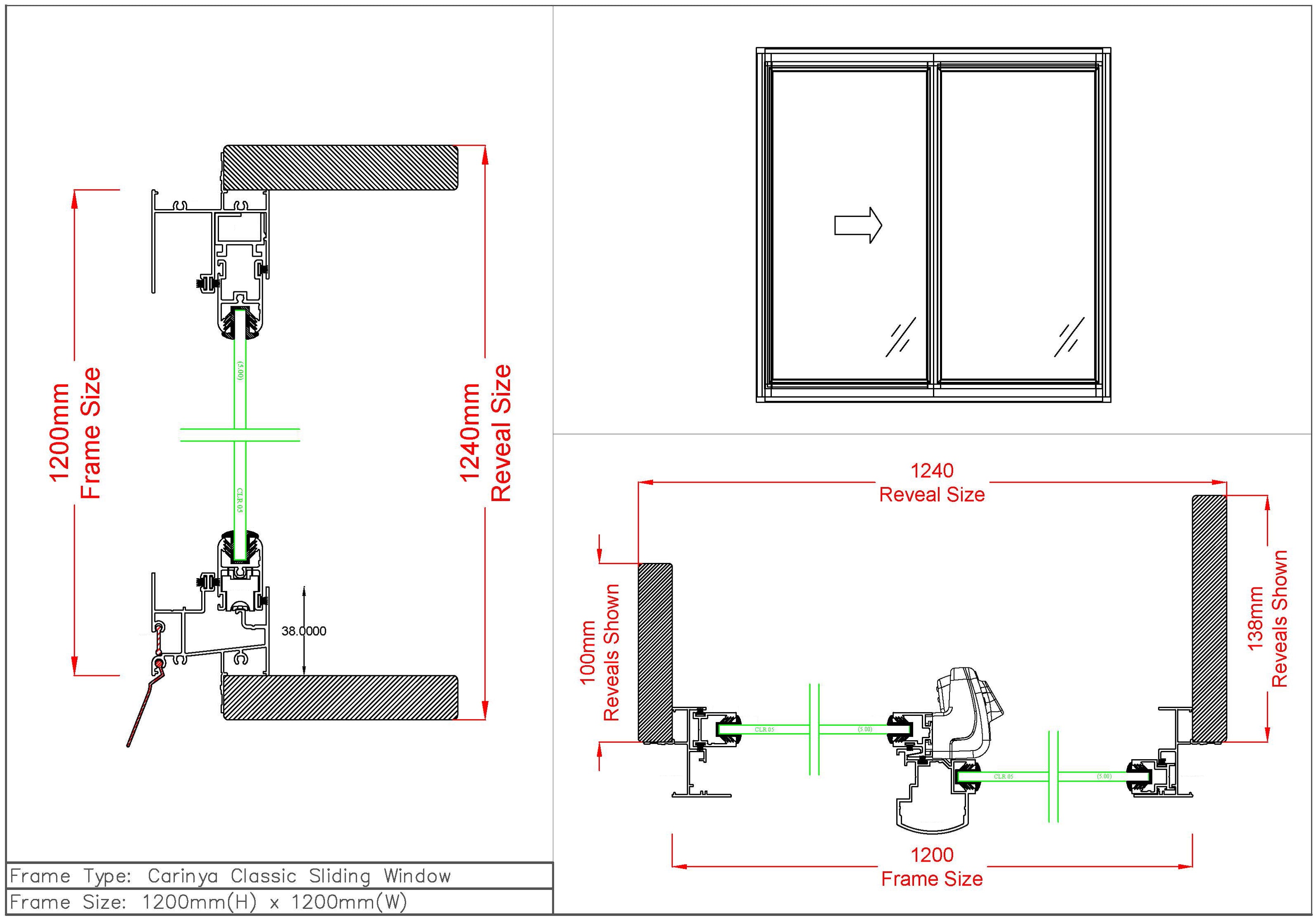 Sliding Window 1200 x 1200 | Window & Door Supplies ...