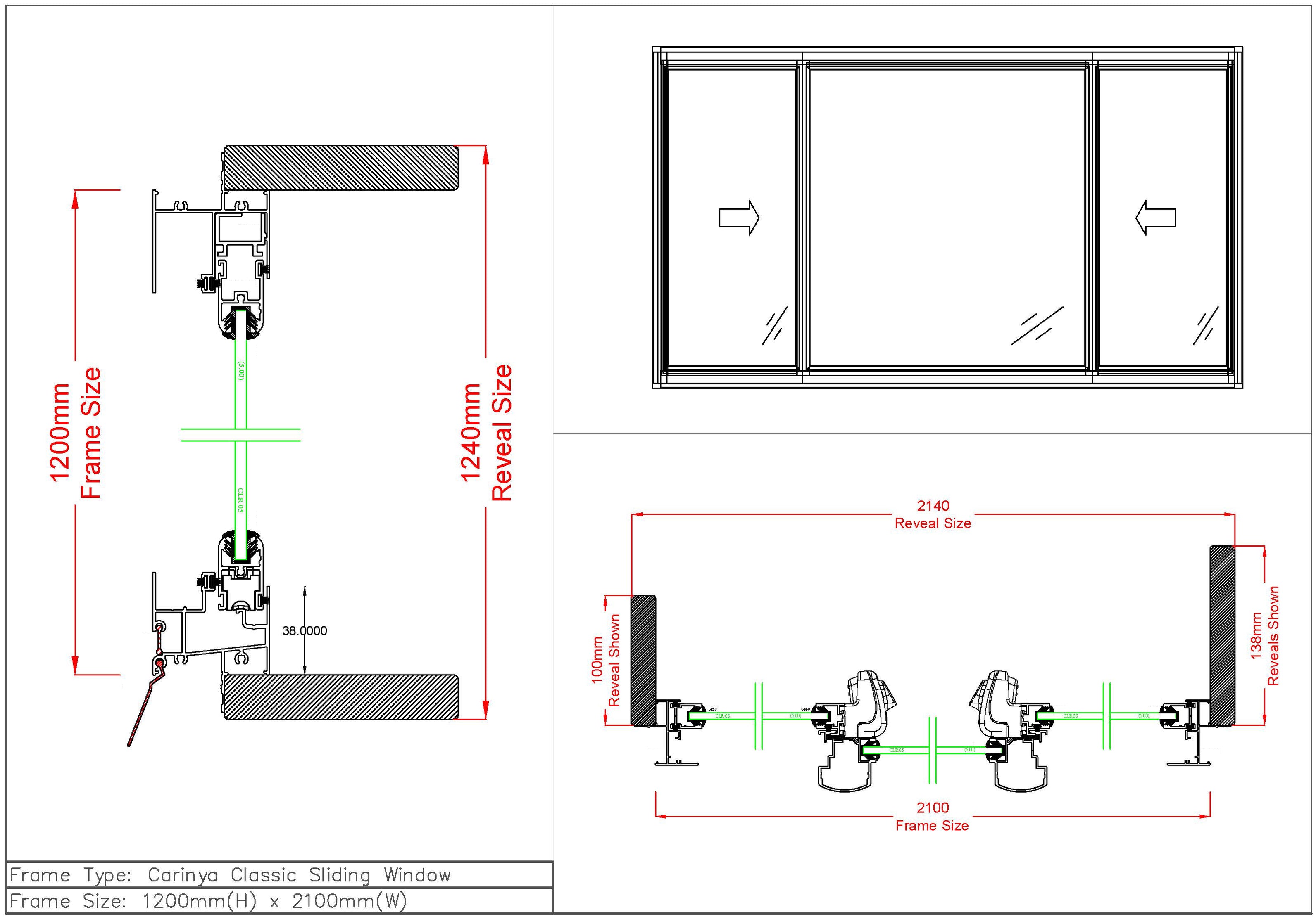 Sliding Window H1200 x W2100 | Byron Bay, Brisbane, Sunshine Coast ...