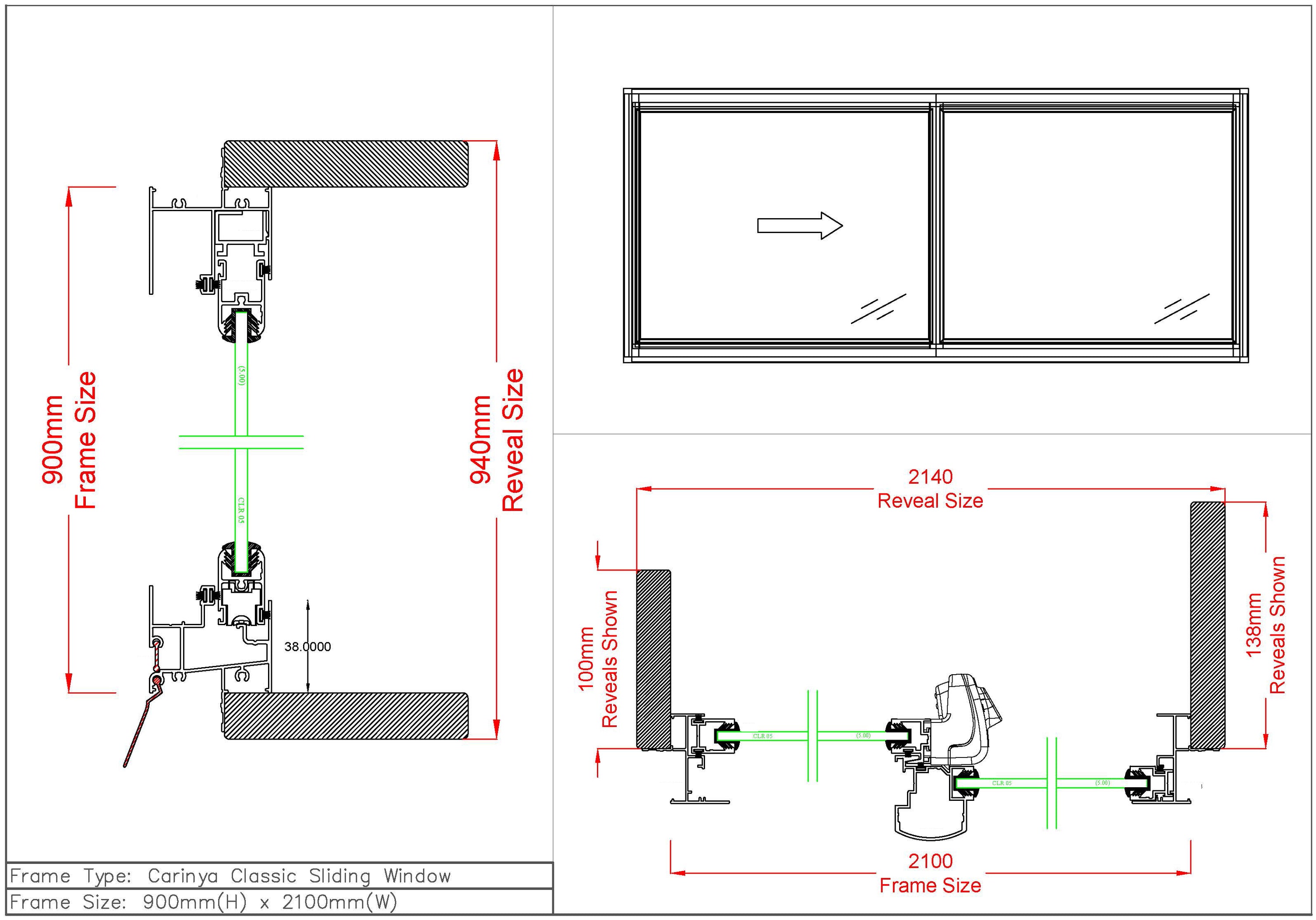 Sliding Window H900 x W2100 | Byron Bay, Brisbane, Sunshine Coast, Gold ...
