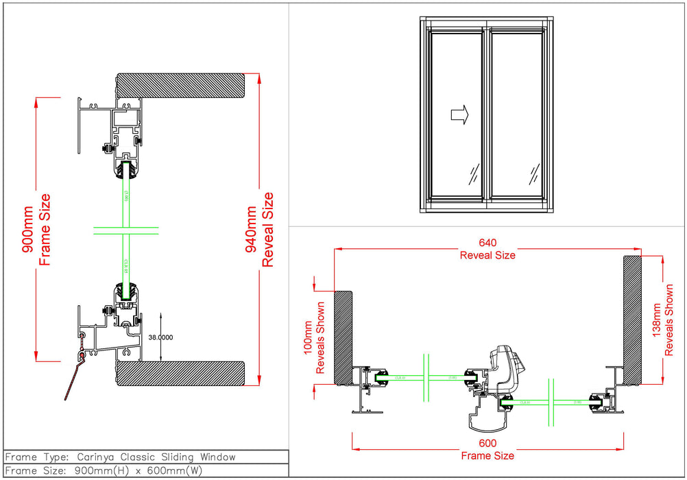 Sliding Window H900 x W600